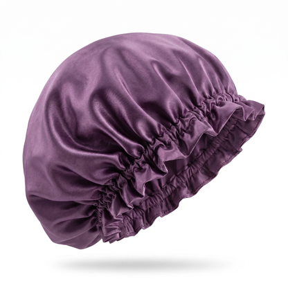 Leather Purple PT Satin Silk Bonnet