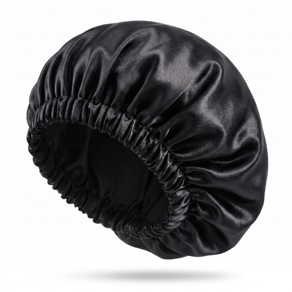 Black PT Satin Silk Bonnet