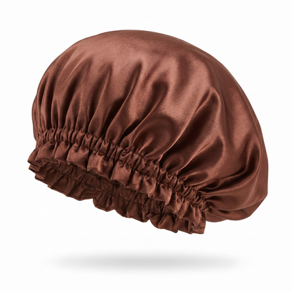 Brown PT Satin Silk Bonnet