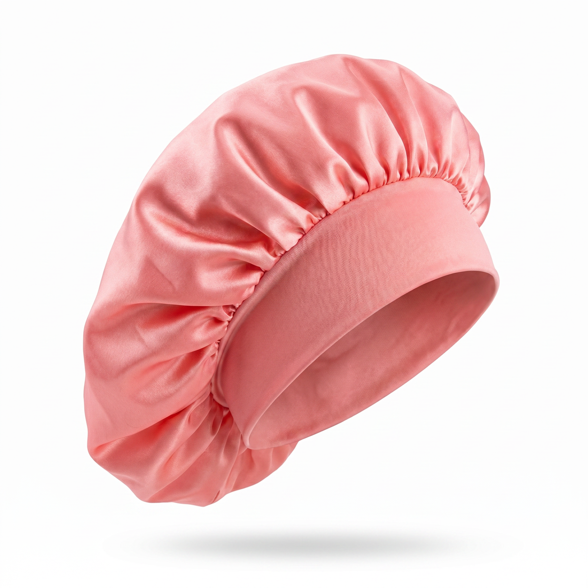 Coral Pink PT Satin Silk Bonnet