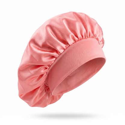 Coral Pink PT Satin Silk Bonnet