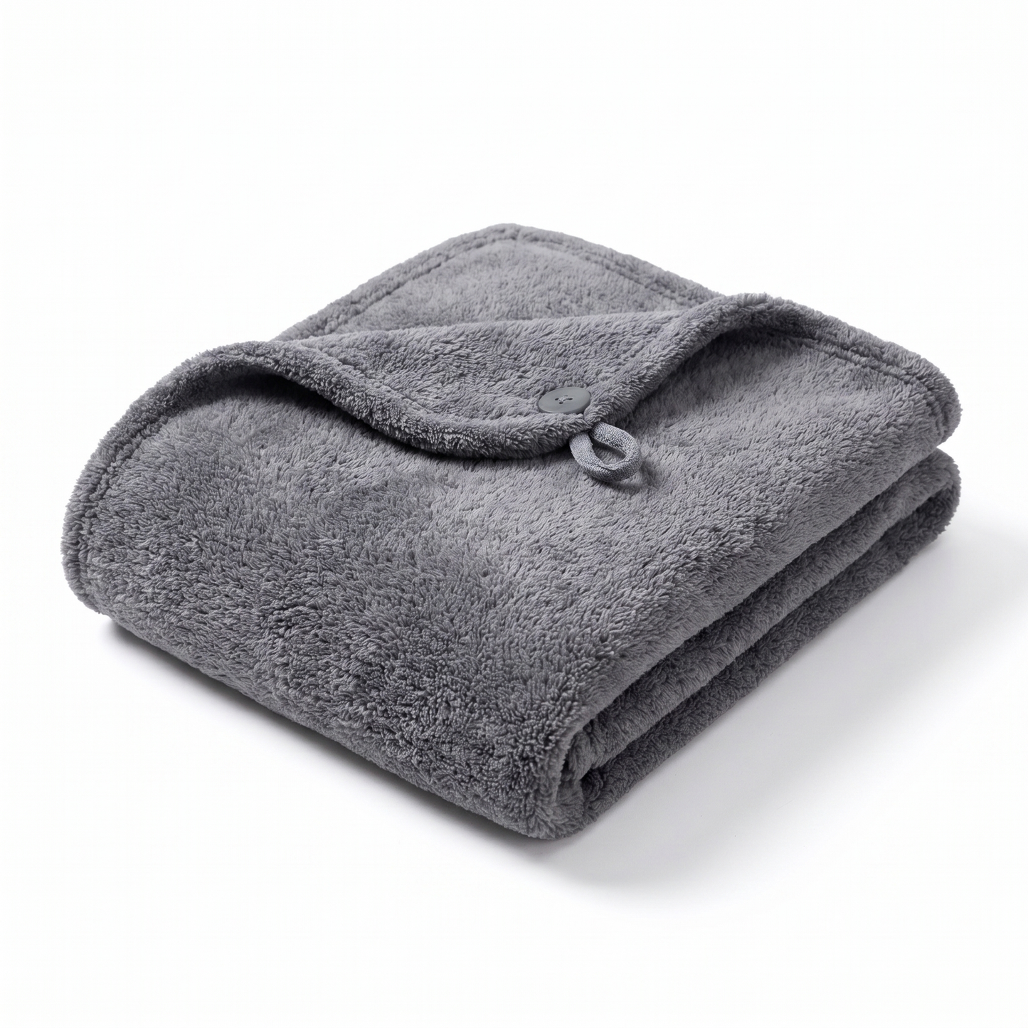 Gray Microfiber Hair Towel