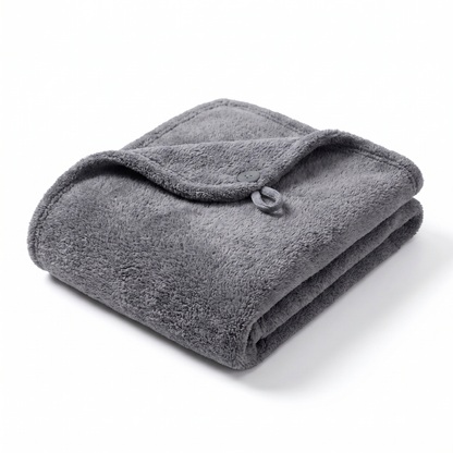 Gray Microfiber Hair Towel