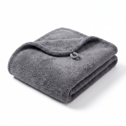 Gray Microfiber Hair Towel
