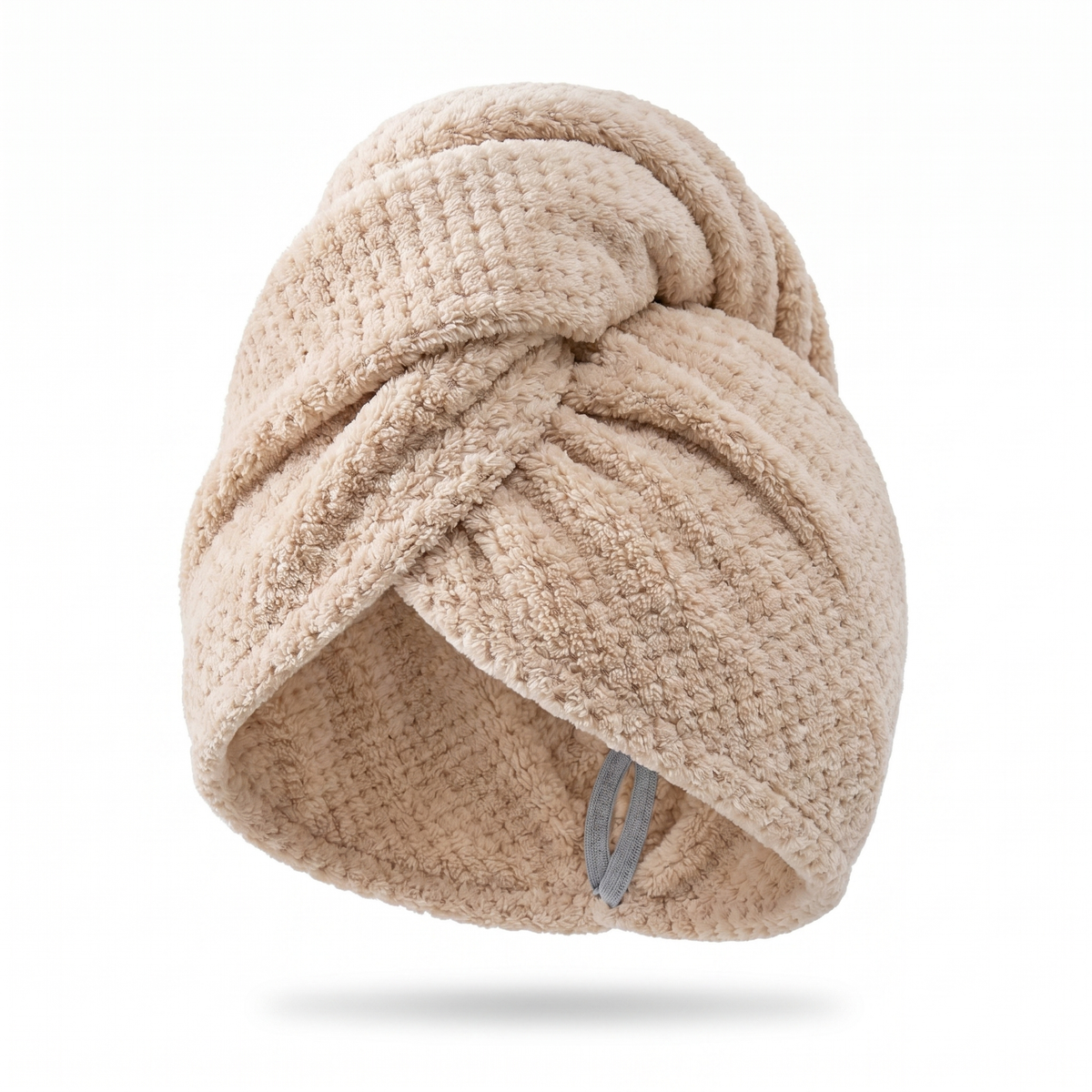 Khaki Microfiber Hair Towel